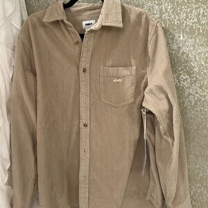 Men’s corduroy, long sleeve, button-down shirt, size medium brand new